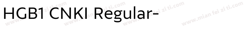 HGB1 CNKI Regular字体转换